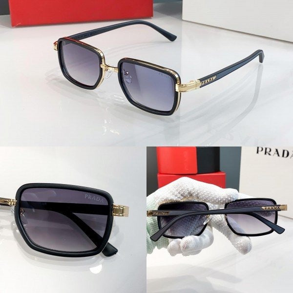 Prada Gold Black 64 Sunglasses