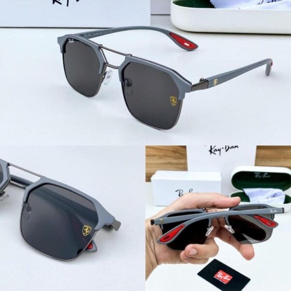LUXURY SHADES #04 GREYBLACK EDITION PREMIUM BRANDED SUNGLASSE