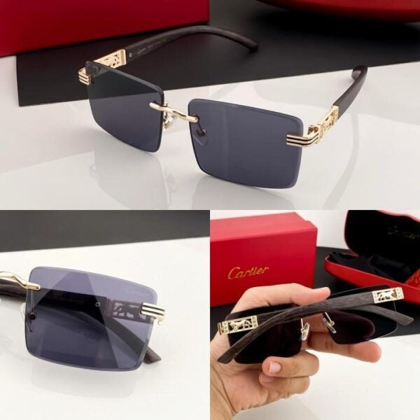 Cartier Gold Black 5 Sunglasses Secondary image