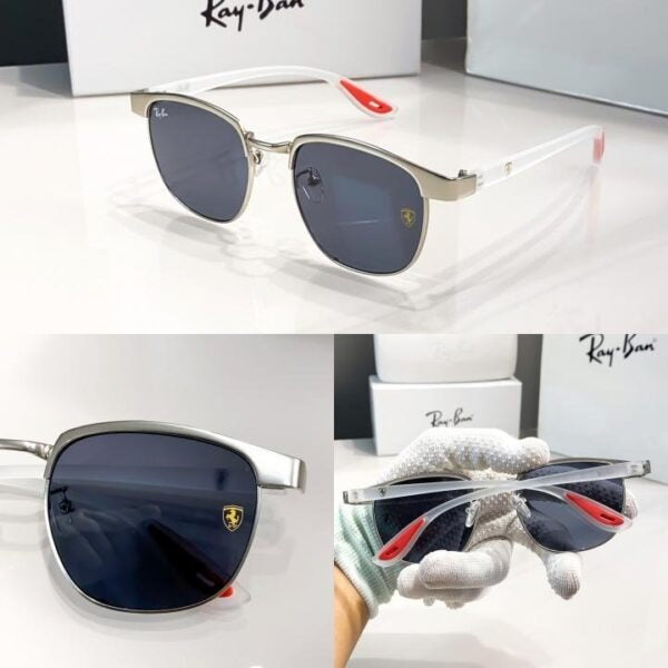 RAYBAN 03 WHITE BLACK Secondary image