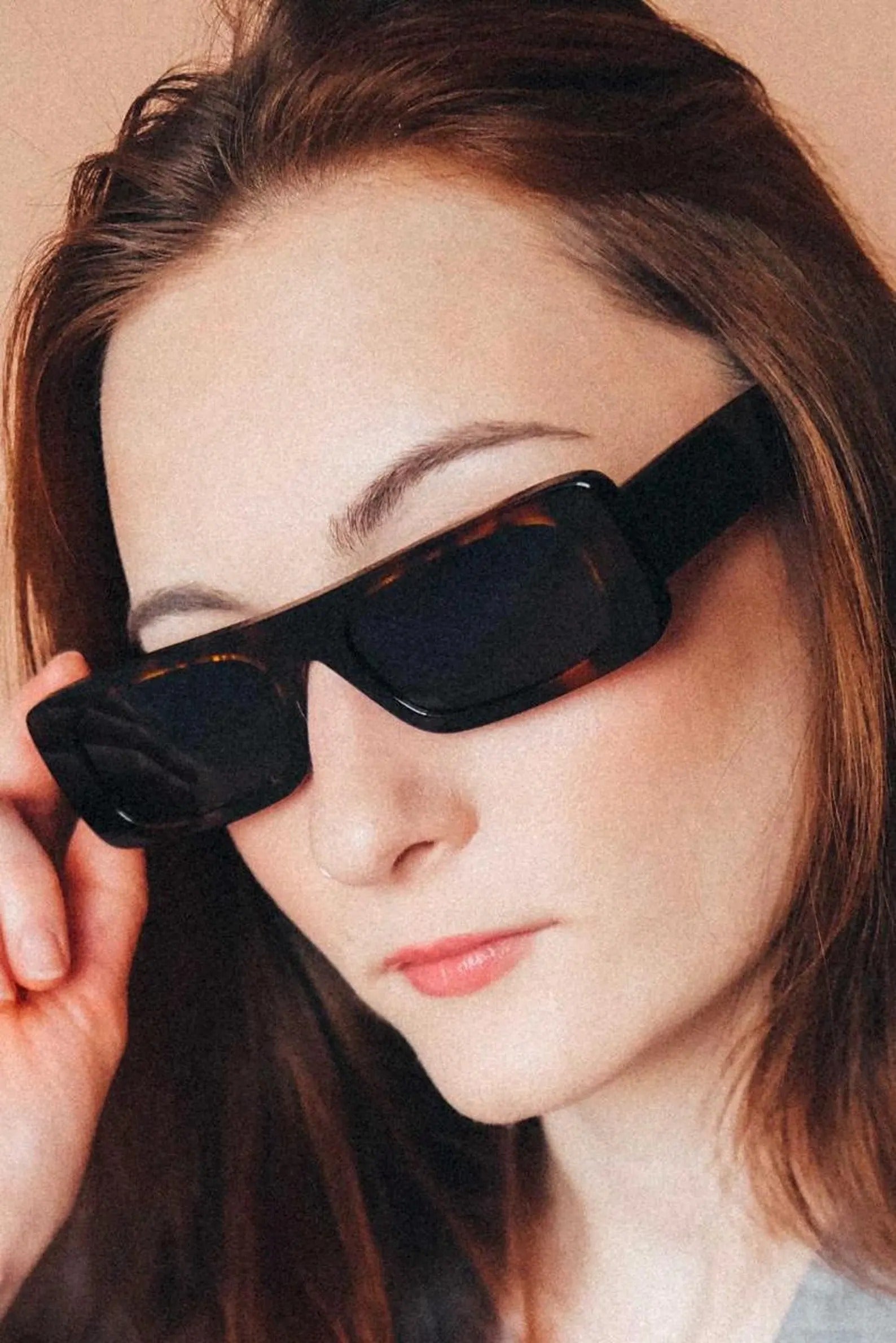 Women Sunglasses Vintage Tortoise Acetate Rectangle Polarized Glasses