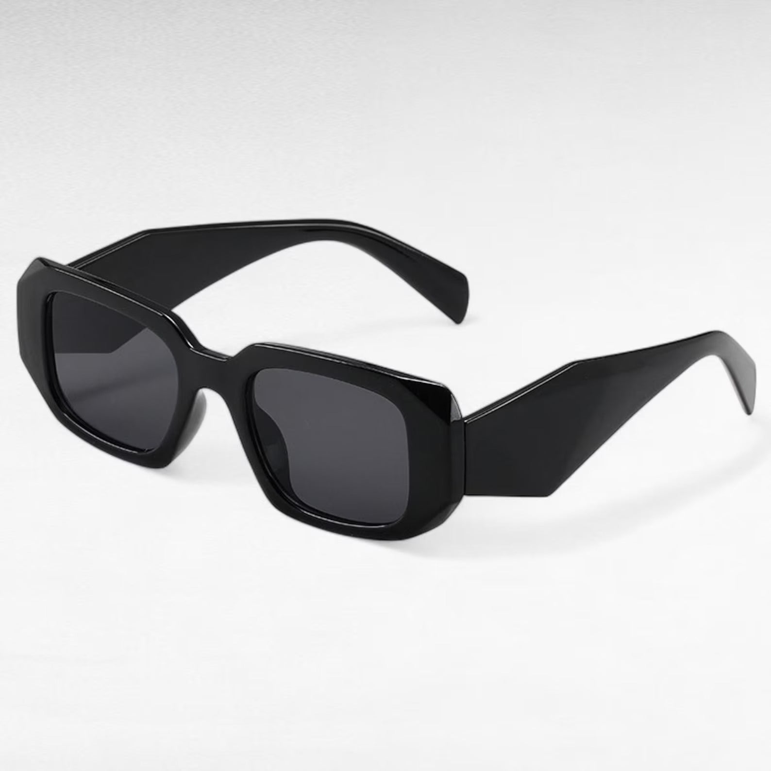 Chunky Rectangle Sunglasses for Women | Thick Frame Y2K Fashion Shades | Bold Streetwear Eyewear | Retro Square Sunnies