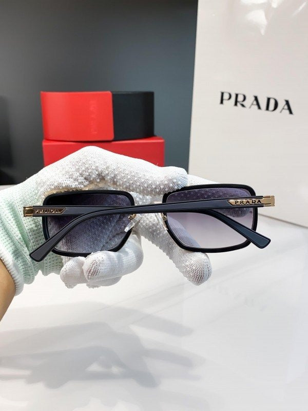 Prada Gold Black 64 Sunglasses