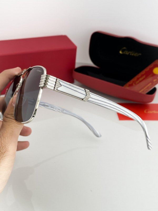 Cartier Silver Black 3364 Sunglasses
