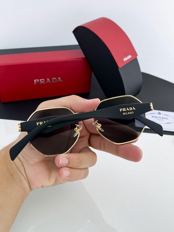 Prada Gold Black 97S Sunglasses