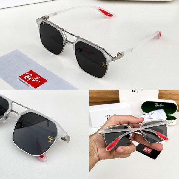 Rayban04 ice black red