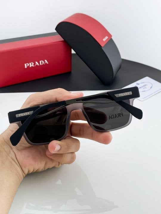 Prada Grey Black 144 Sunglasses