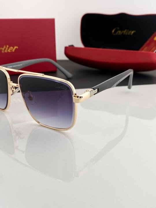 Cartier Gold Black Shaded 23400 Sunglasses