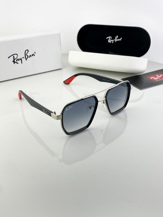 RAYBAN SILVER BLUE SHADED 10 SUNGLASSES