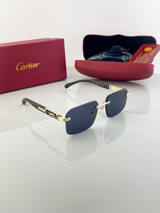 Cartier Gold Black 3116 Sunglasses