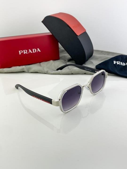 Prada Silver Black Shaded 986 Sunglasses