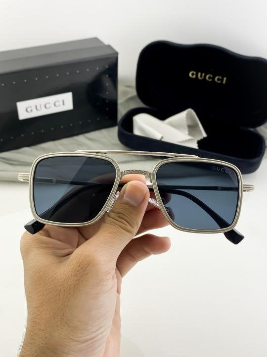 Gucci Silver Black 504 Sunglasses