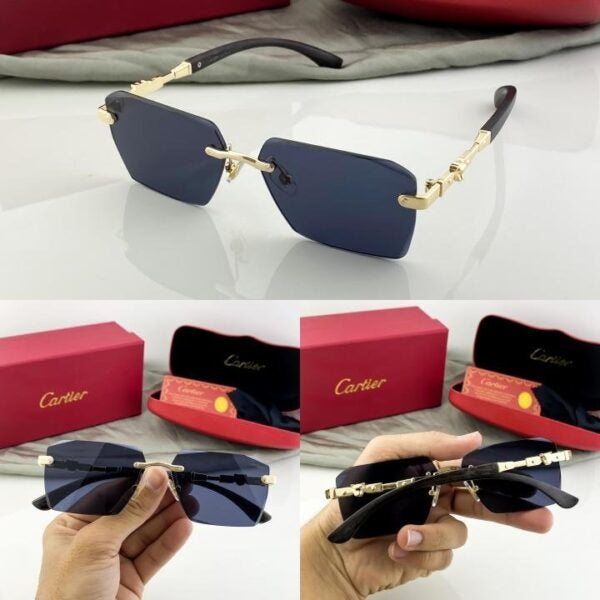 Cartier Gold Black 3072 Sunglasses