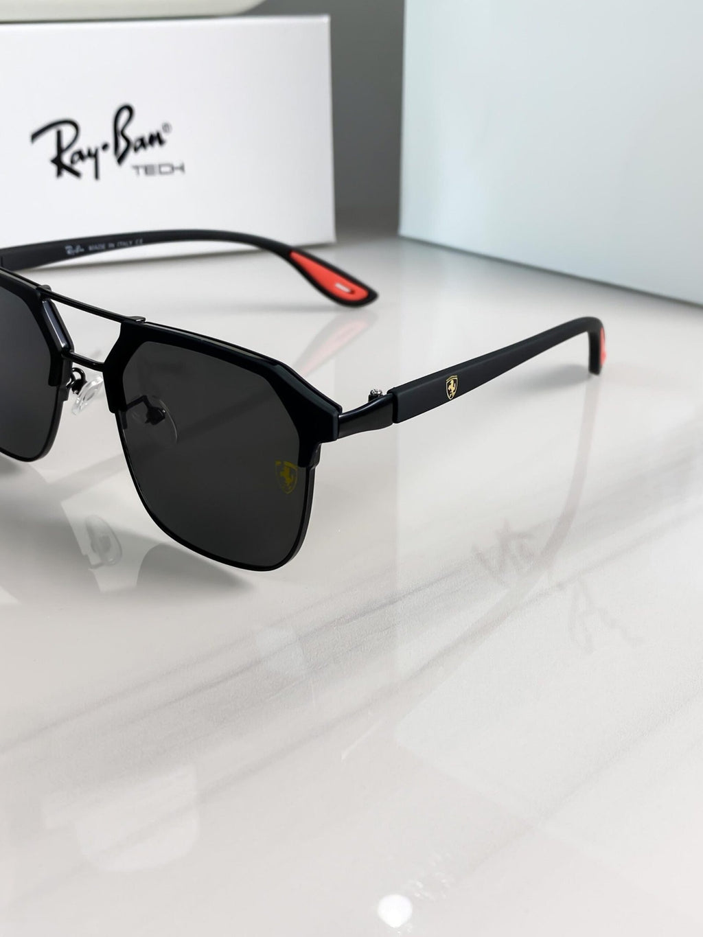 LUXURY SHADES #04 FULL BLACK BRANDED PREMIUM SUNGLASS