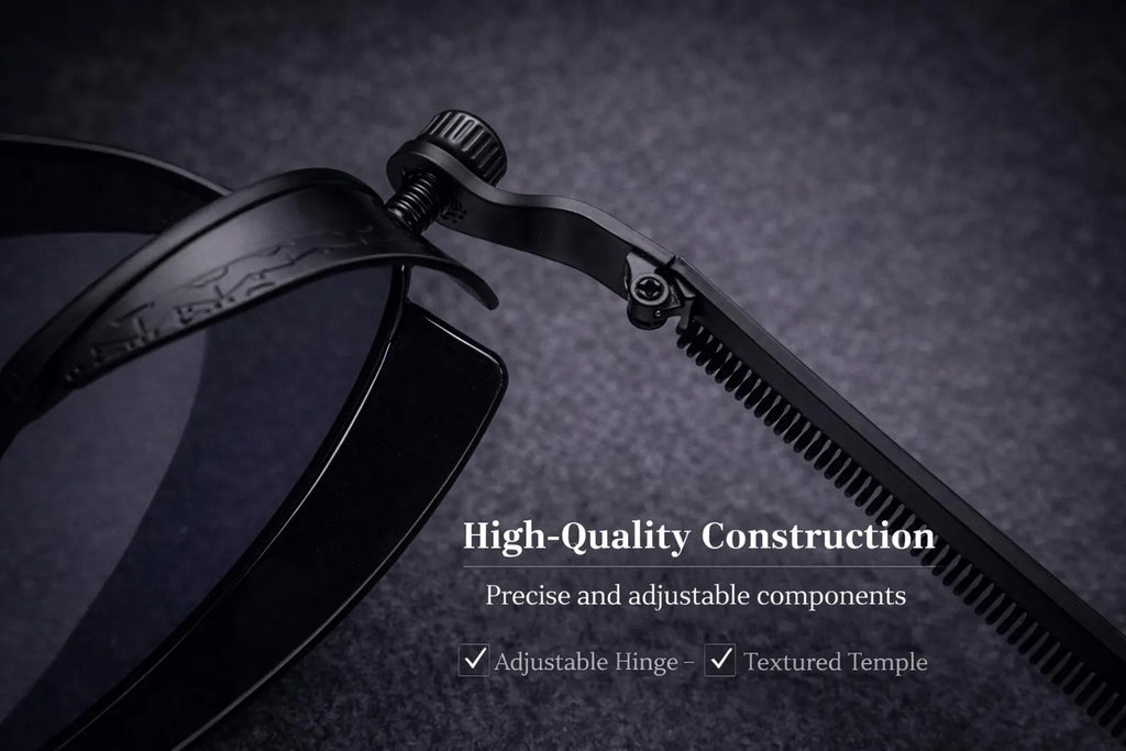 Round Steampunk Gothic Sunglasses – Vintage Metal Frame Shades – Retro Fashion Eyewear
