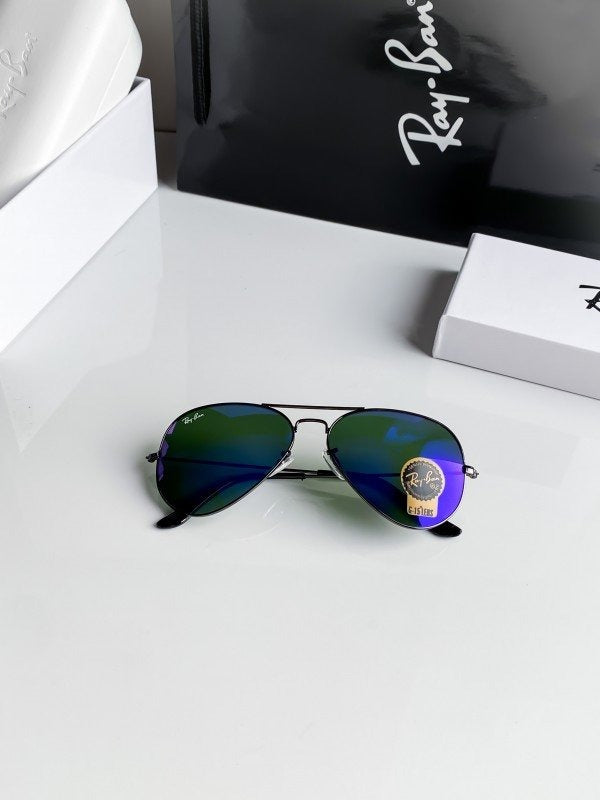 RAYBAN BLACK BLUE MERCURY 3025 SUNGLASSES