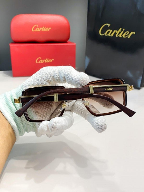 Cartier Brown Shaded 04725 Sunglasses