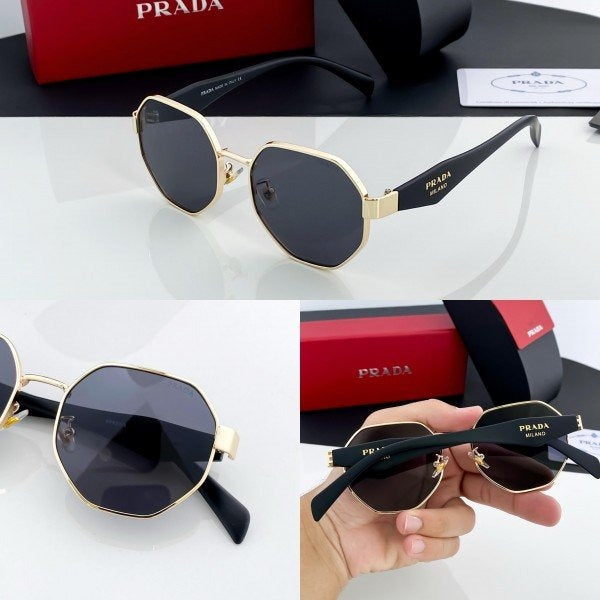Prada Gold Black 97S Sunglasses