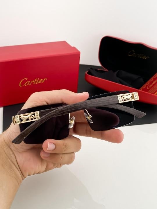 Cartier Gold Black 5 Sunglasses