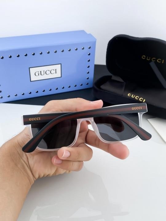 Gucci White Black 83123 Sunglasses
