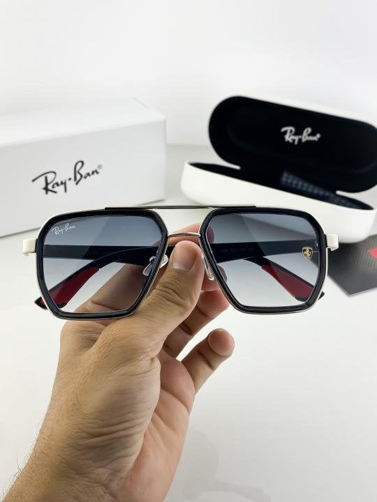 RAYBAN SILVER BLUE SHADED 10 SUNGLASSES