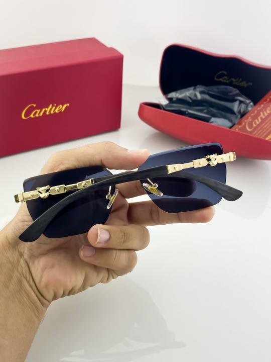 Cartier Gold Black 61 Sunglasses