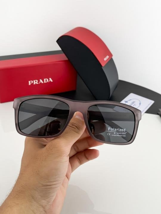 Prada Grey Black 0892 Sunglasses