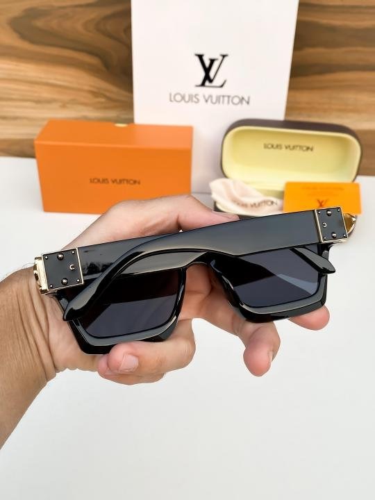 Louis Vuitton Gold Black 65N Sunglasses