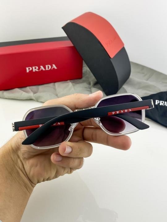 Prada Silver Black Shaded 986 Sunglasses