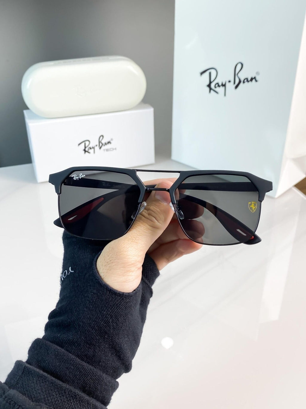 LUXURY SHADES #04 FULL BLACK BRANDED PREMIUM SUNGLASS