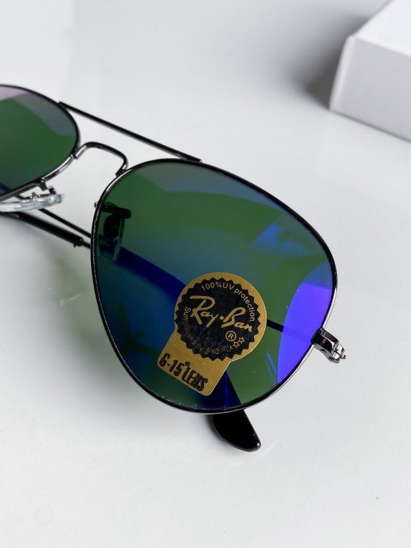 RAYBAN BLACK BLUE MERCURY 3025 SUNGLASSES