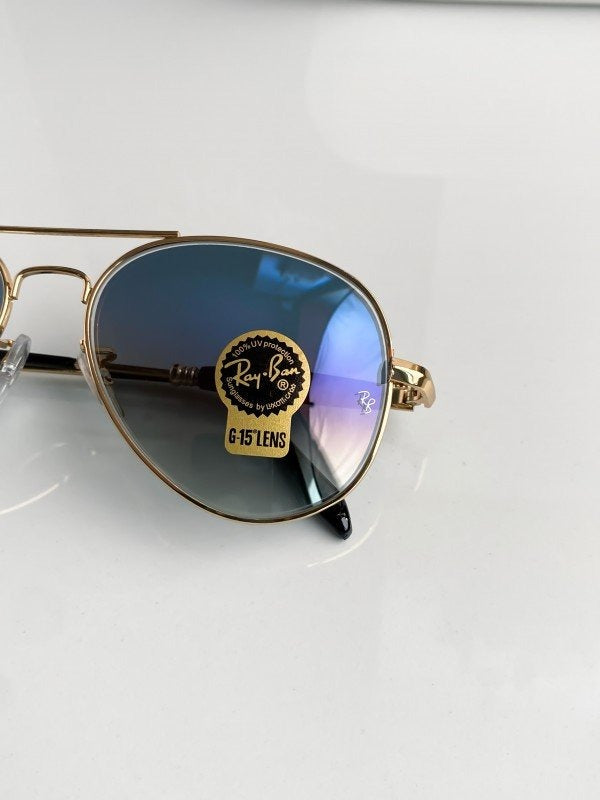 Rayban gold blue shade 3517