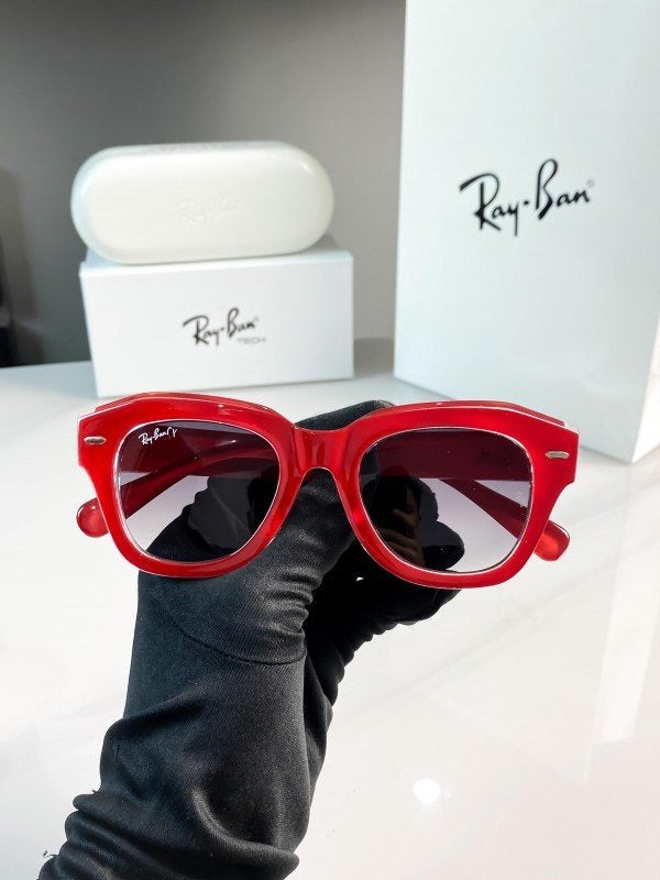 Rayban red black 2186