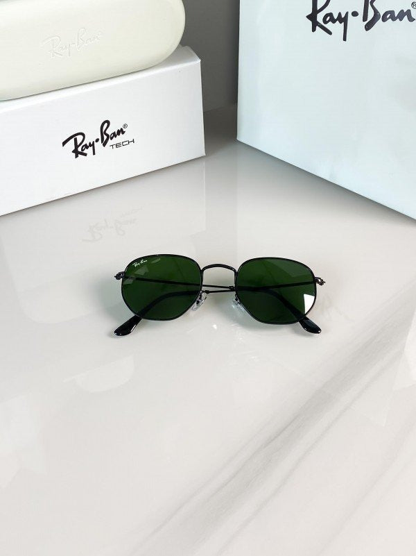 Rayban black green hexaga 3548