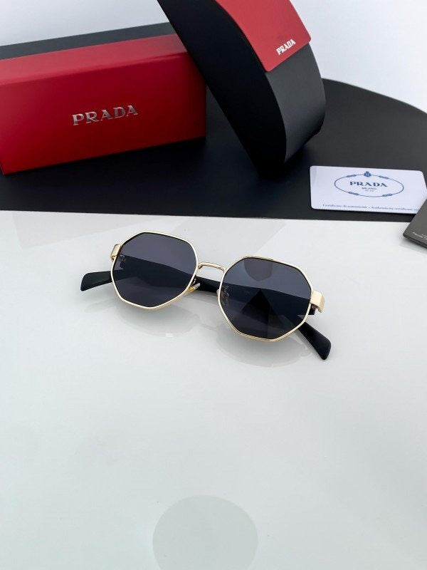 Prada Gold Black 97S Sunglasses