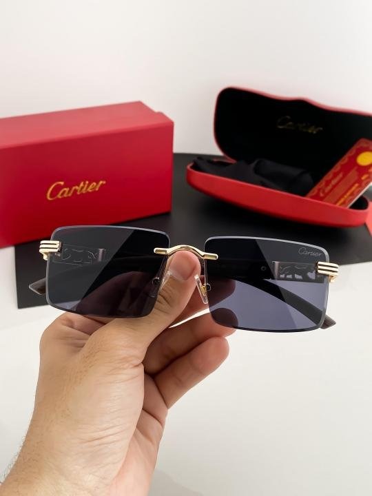 Cartier Gold Black 5 Sunglasses