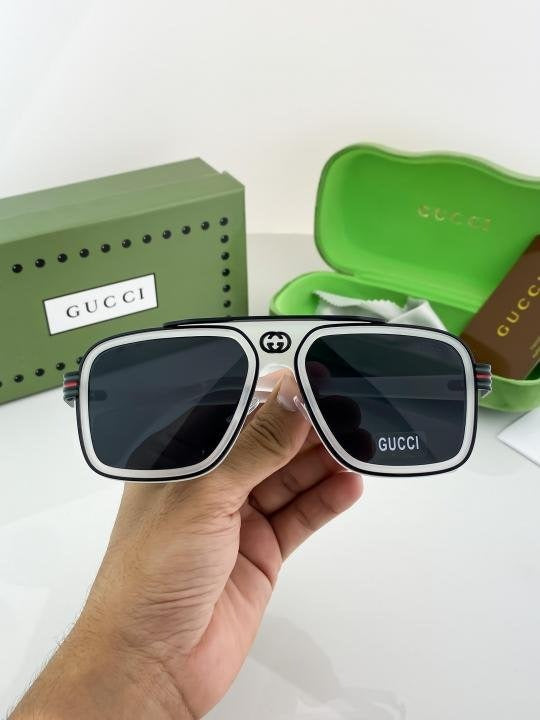 Gucci White Black 1295 Sunglasses