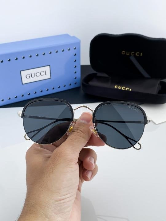 Gucci Silver Black 551 Sunglasses