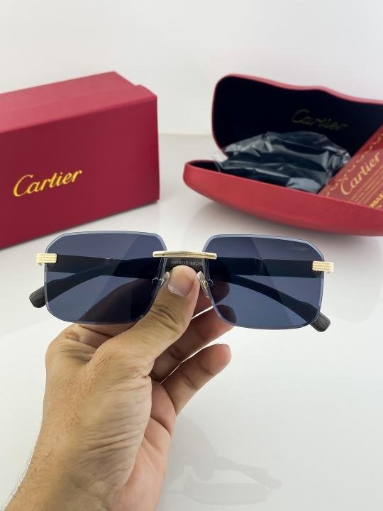 Cartier Gold Black 3116 Sunglasses