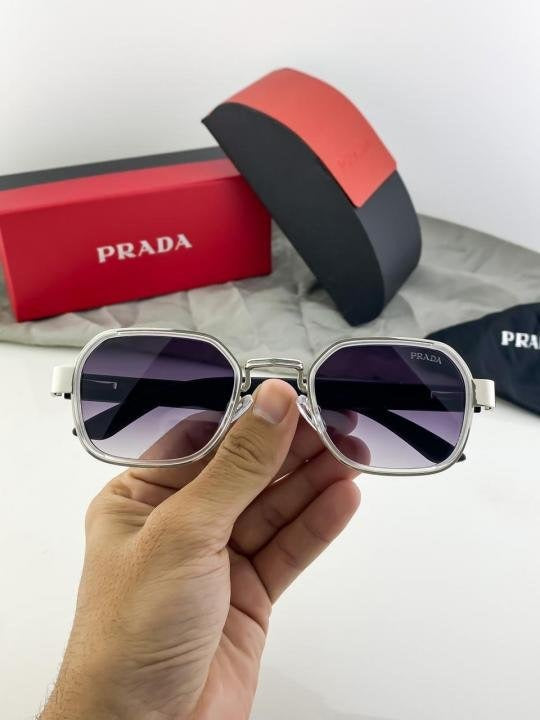 Prada Silver Black Shaded 986 Sunglasses