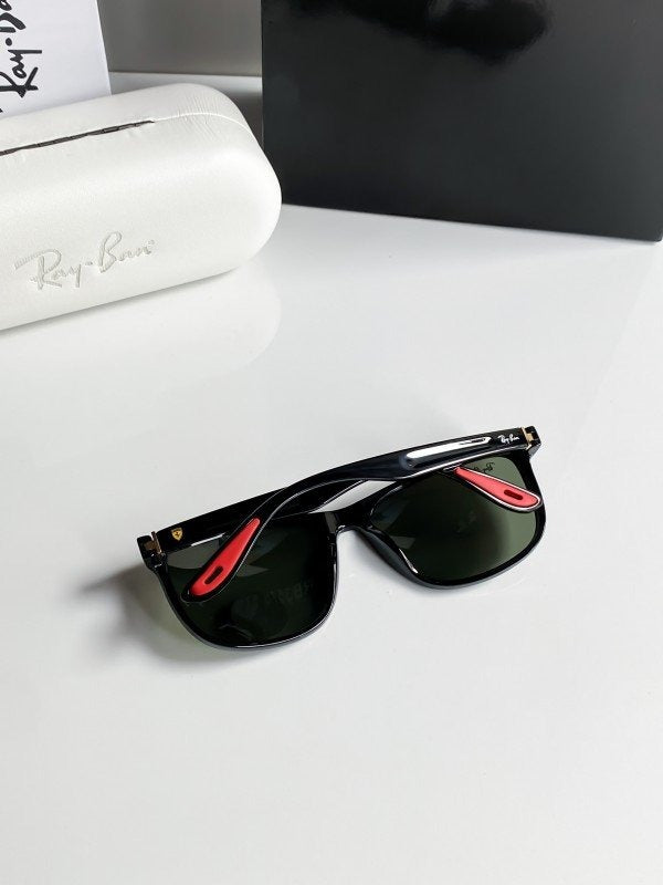RAYBAN BLACK GREEN 3575