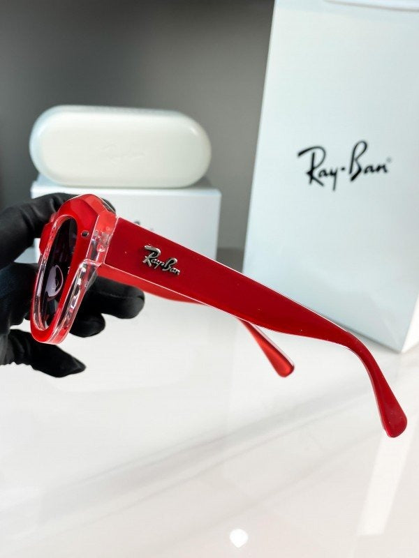Rayban red black 2186