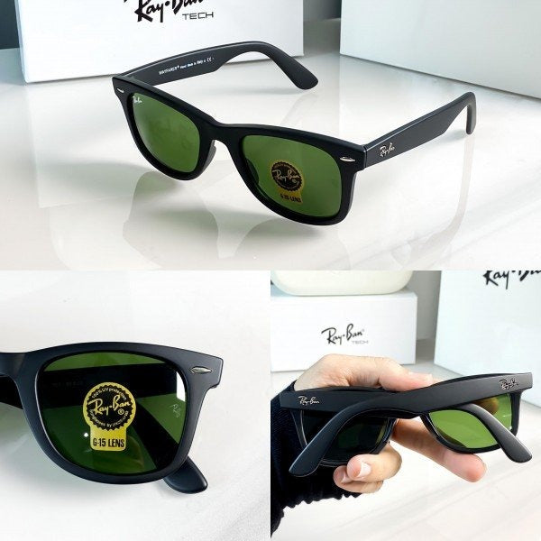 RAYBAN BLACK GREEN 2140