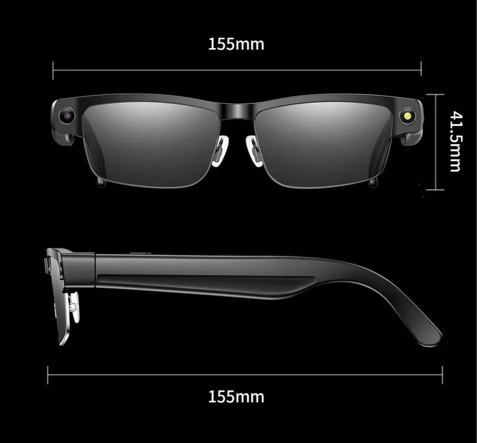 AI Smart Glasses 8 Million Camera Bluetooth Sunglasses Audio Call Music Player
