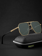 OKNO - Polarised and UV Protected Lens Unisex Metal Green Large Other Sunglasses