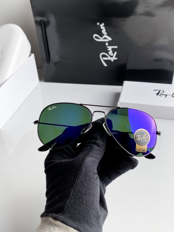 RAYBAN BLACK BLUE MERCURY 3025 SUNGLASSES