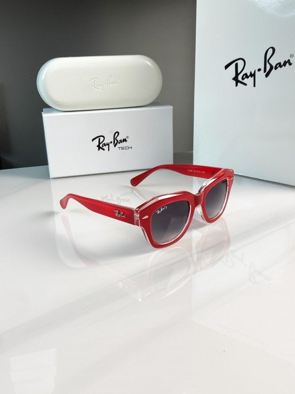 Rayban red black 2186