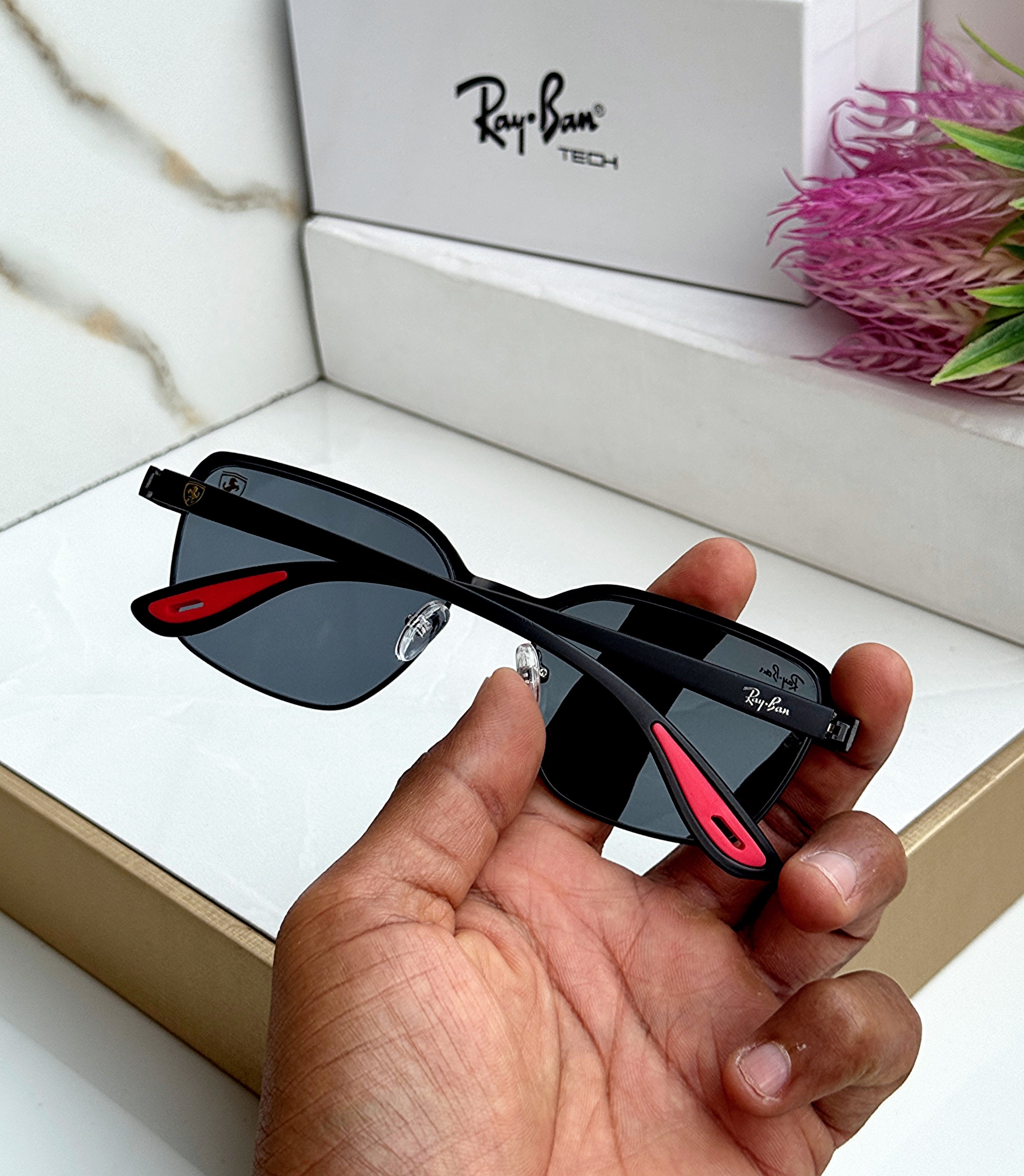 RB #7 METAL BLACK BLACK UV-400 SUNGLASSES