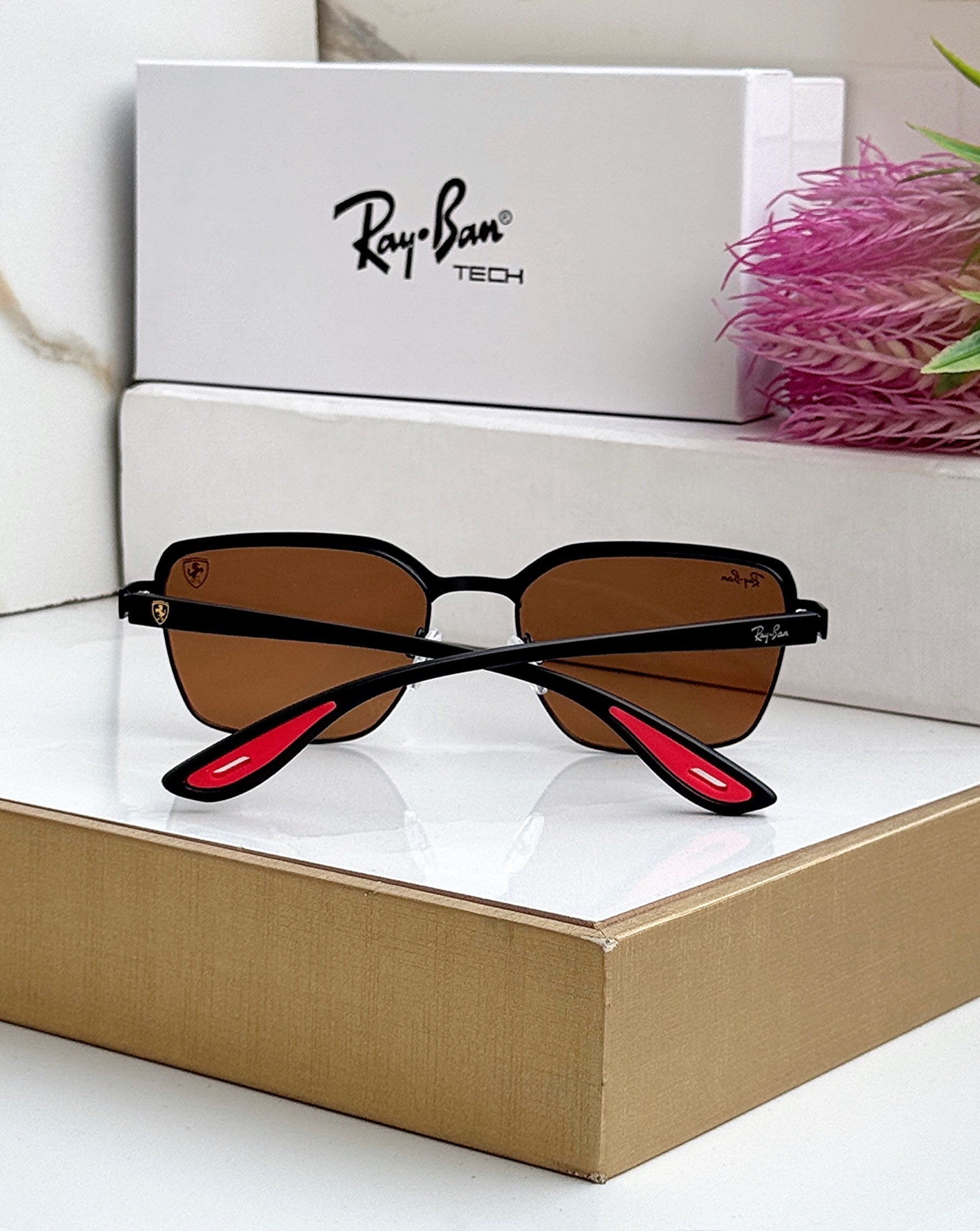 RB #7 METAL BROWN BROWN UV-400 SUNGLASSES