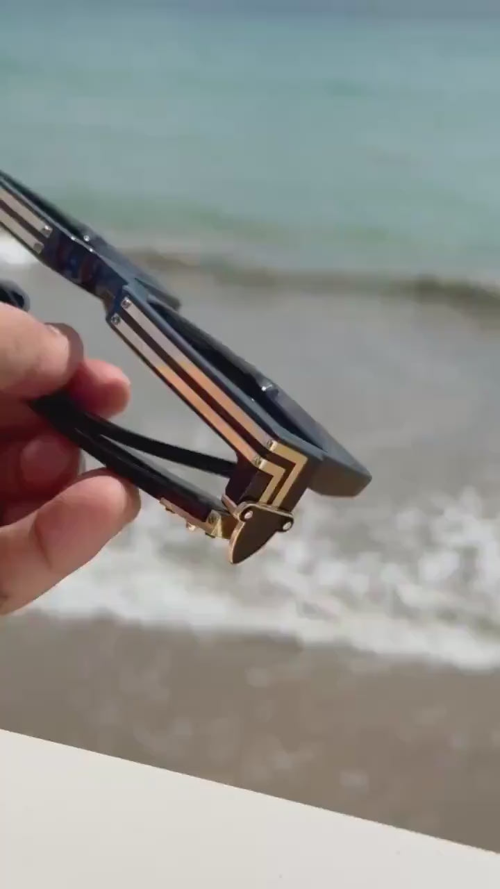 Oversized Retro Square Sunglasses: Black Acetate Frames, UV400 Protection